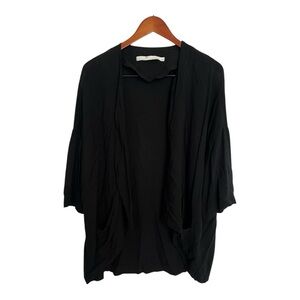 Melissa Nepton Black Open Front Cardigan size medium